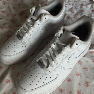 White Nike Air Force 1s - Size 8